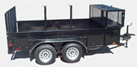 Tandem Axle 2' Steel Sides Landscape Trailer